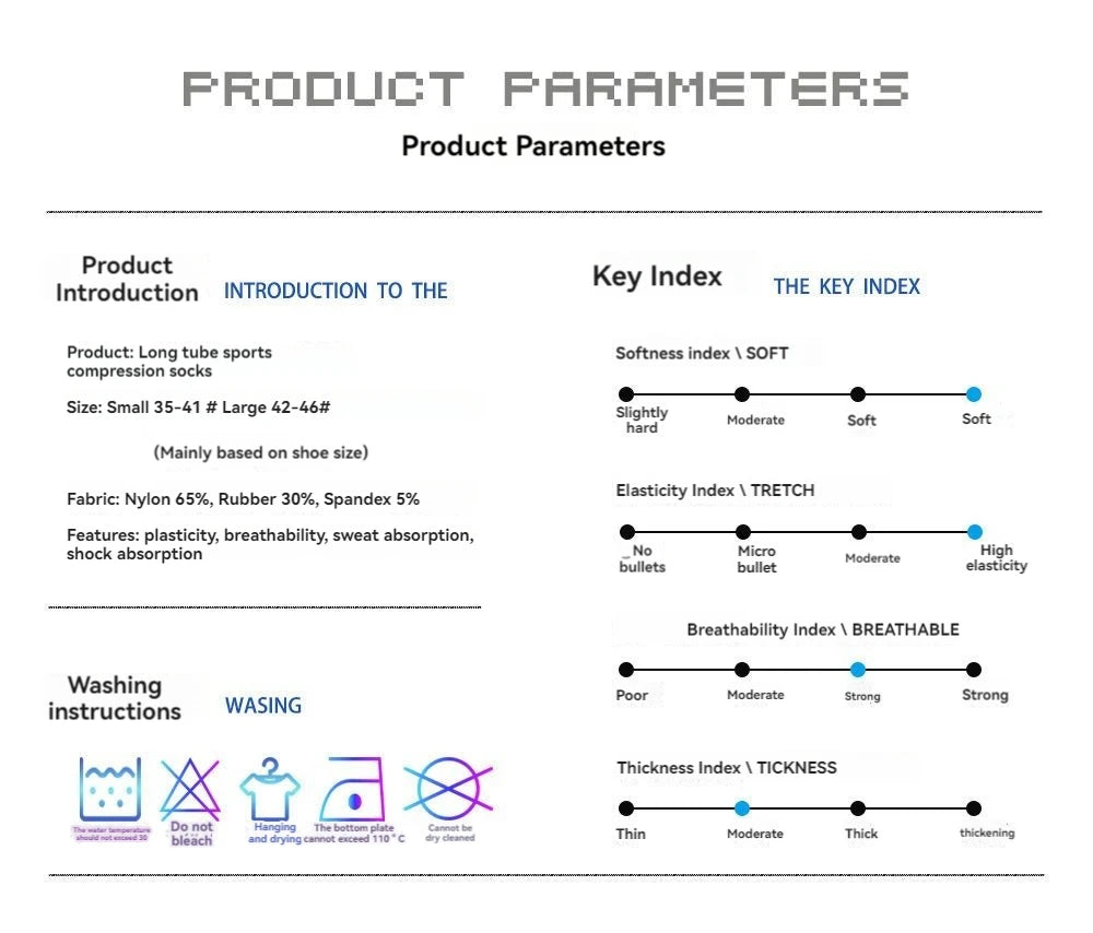1 Pair Long Stockings Sports Bright Asymmetric English Words Sports High Length Compression Socks Pressure Slimming Yoga Socks