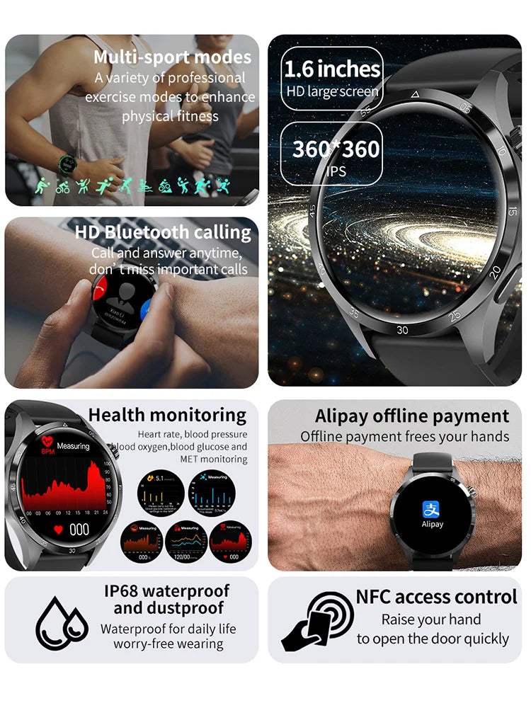 2025 New SmartWatch Men Women Smartwatch Bracelet Heart Rate Blood Pressure Fitness Tracker Sport  For Ios Android holiday gifts